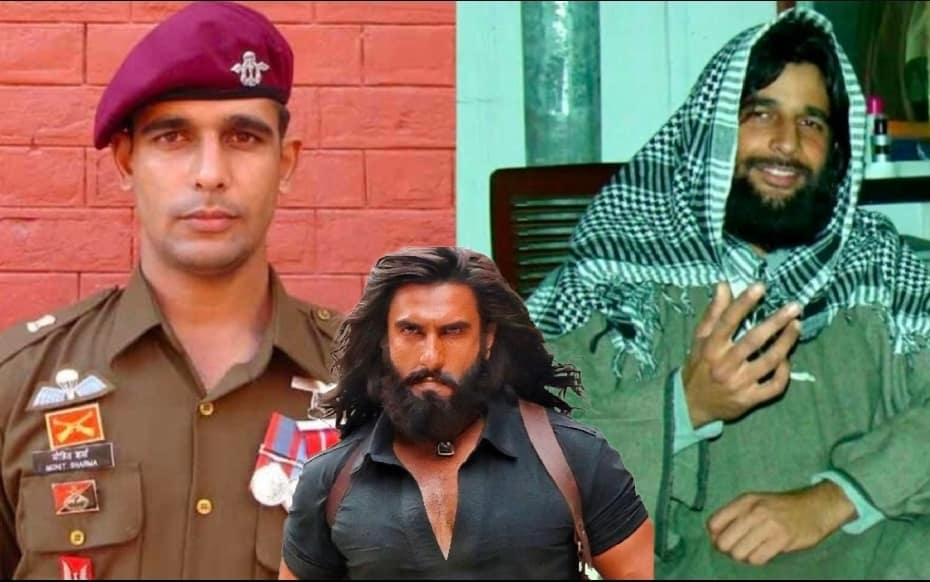 మేజర్ మోహిత్ శర్మ పారా స్పెషల్ ఫోర్సెస్ యూనిఫాంలో ఉన్న చిత్రం మరియు అశోక చక్ర పురస్కారం.