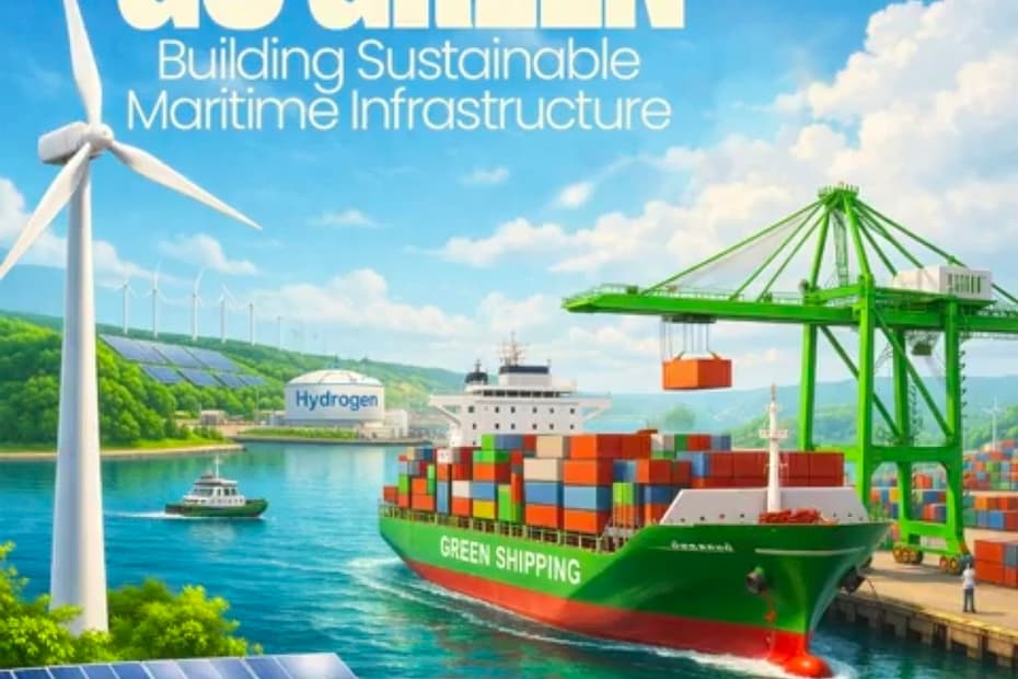 Conceptual image of India's Green Ports development